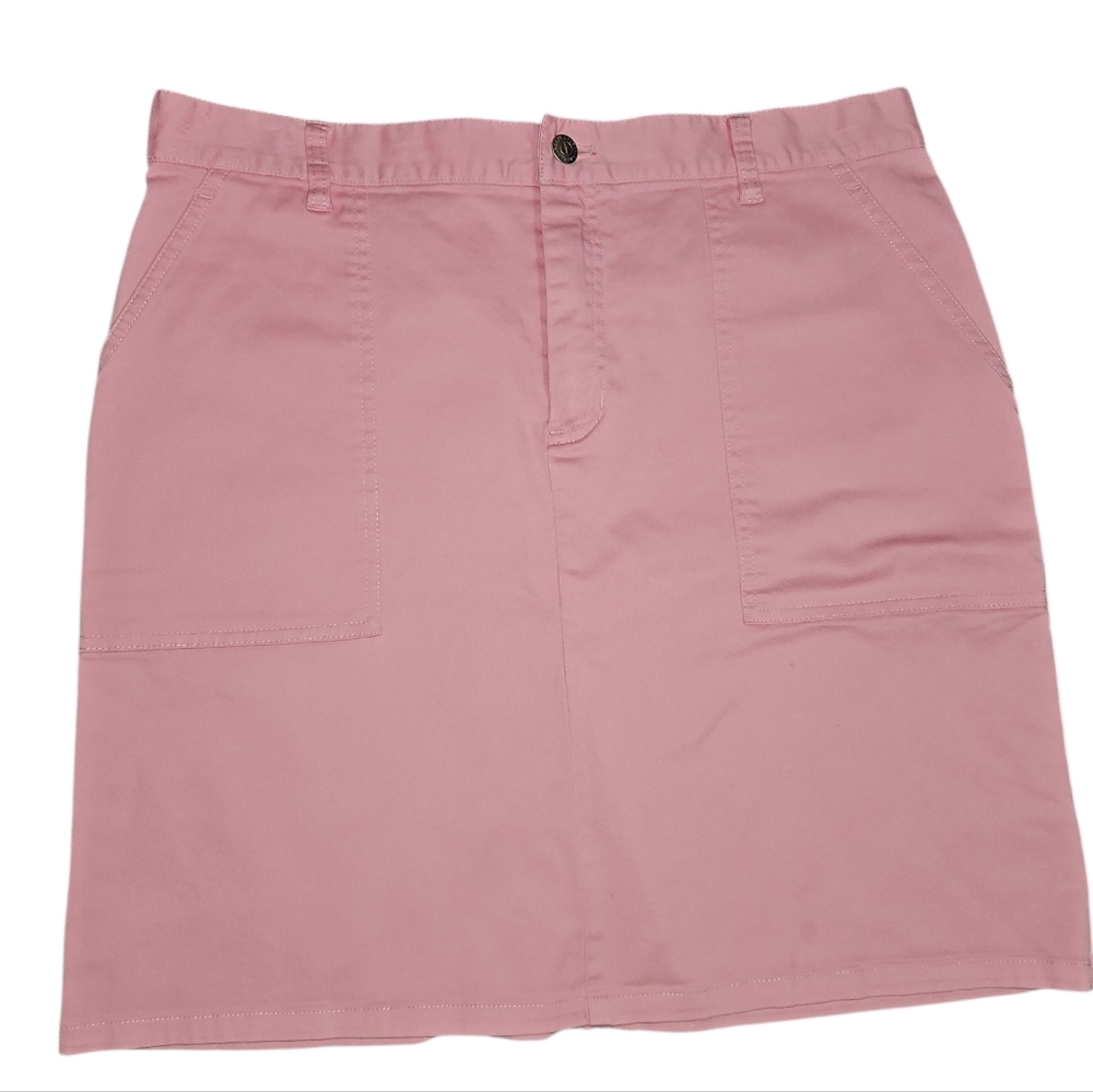 Ralph Lauren Pink Denim Style Skirt Sz 12